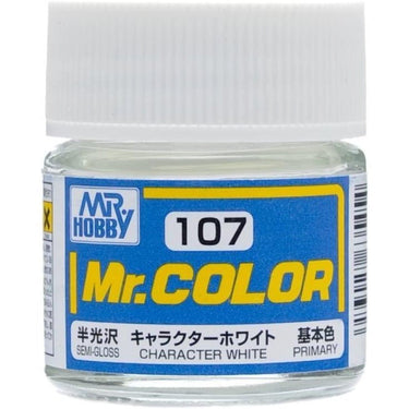 Mr Hobby (Gunze) C107 Mr Color Semi Gloss Character White Lacquer Paint 10ml